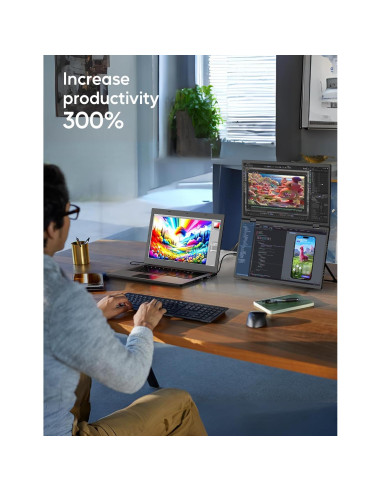 Extensor de Pantalla ZSCMALLS 15.6" 1080P USB-C Plegable