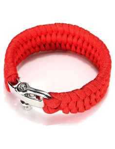 Pulsera Paracord SagaSave Ajustable 22.86 cm Rojo