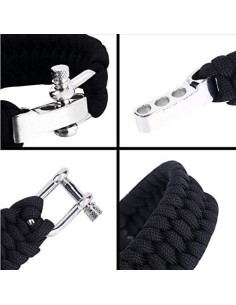 Pulsera Paracord SagaSave Ajustable 22.86 cm Rojo 2