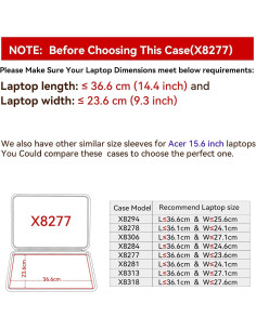 Funda Dura EVA Smatree para Laptop Acer 15.6" Negra 2