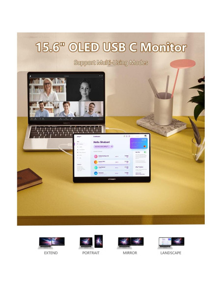 Monitor Portátil INNOCN 15.6" OLED 1080P USB C HDMI