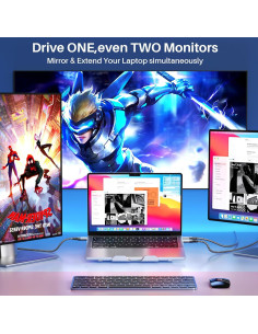 Paquete 2 Cables DisplayPort a Mini HDMI 1.52m LDLrui 4K 2