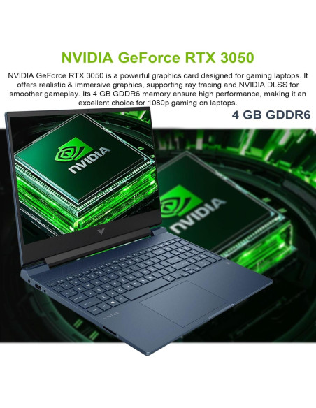 Laptop HP Victus 15.6" i5 RTX 3050 16GB 1TB FHD Azul