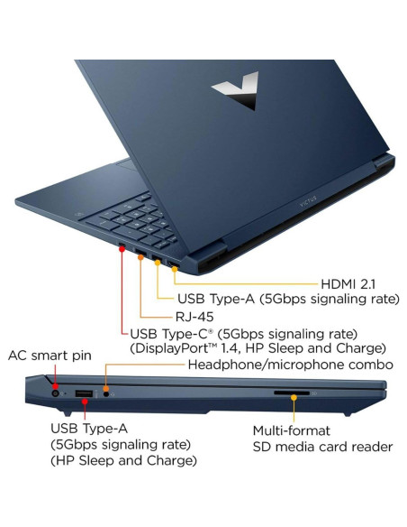 Laptop HP Victus 15.6" i5 RTX 3050 16GB 1TB FHD Azul