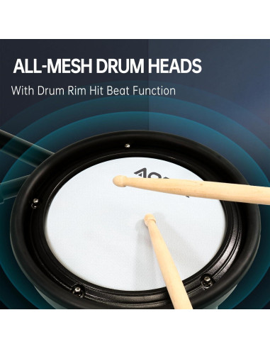 Batería Electrónica AODSK AED-403 con Pads de Malla