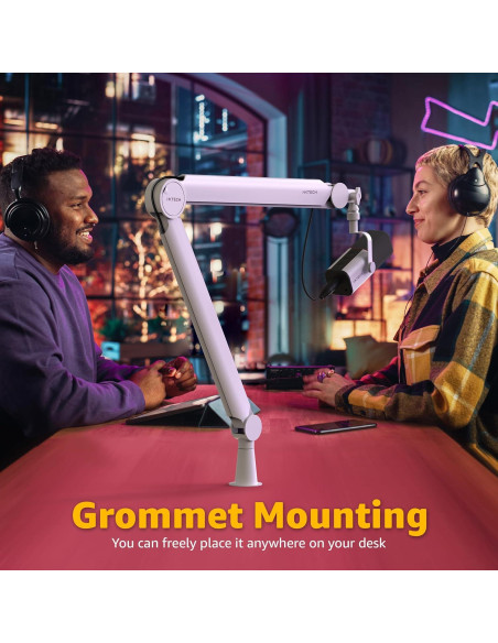 Brazo de Micrófono IXTECH Valiant White Ajustable 360