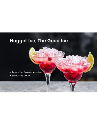 Máquina de Hielo Nugget Kndko 15.88 kg/día, Compacta y Silenciosa