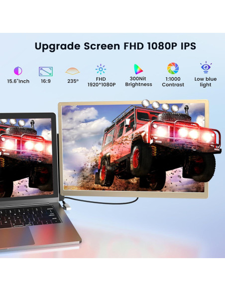 Extensor de Pantalla Triple FHD 15.6" Venraty para Laptop