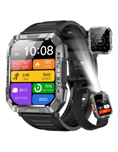 Reloj Inteligente Blackview W60 Militar con Linterna y 100 Días