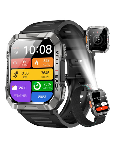 Reloj Inteligente Blackview W60 Militar con Linterna y 100 Días