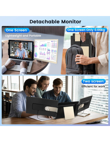 Extensor de Pantalla Triple FHD 15.6" Venraty para Laptop