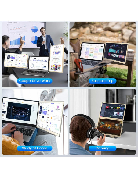 Extensor de Pantalla Triple FHD 15.6" Venraty para Laptop