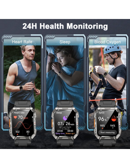 Reloj Inteligente Blackview W60 Militar con Linterna y 100 Días