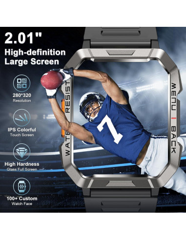 Reloj Inteligente Blackview W60 Militar con Linterna y 100 Días