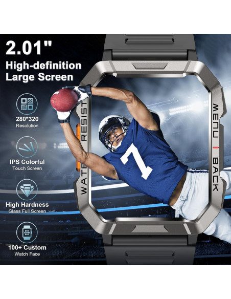 Reloj Inteligente Blackview W60 Militar con Linterna y 100 Días