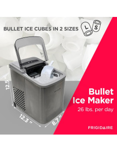 Máquina de Hielo Frigidaire EFIC120 Acero Inoxidable 11.79 kg 2