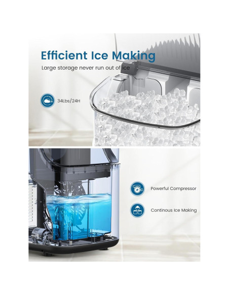 Máquina de Hielo Nugget COWSAR Z5815NB 15.42 kg/día