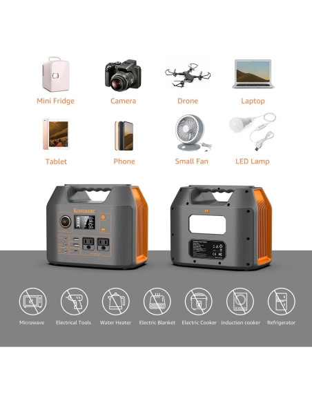 Generador Solar Portátil EnginStar 300W 296Wh 110V