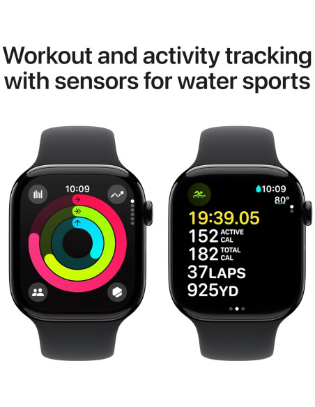 Apple Watch Series 10 GPS 46mm Aluminio Negro Correa M/L