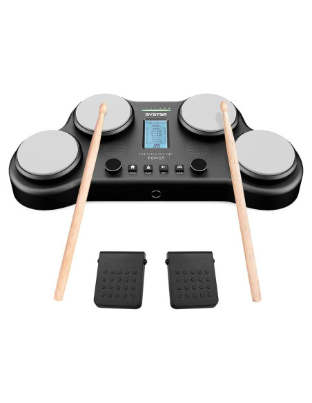 Batería Eléctrica PD405 HXW, 4 Pads Sensibles, 163 Sonidos