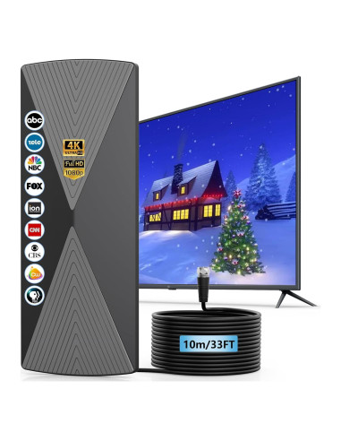 Antena de TV Digital HD Oyned AN-3040 Interior/Exterior 1200 km