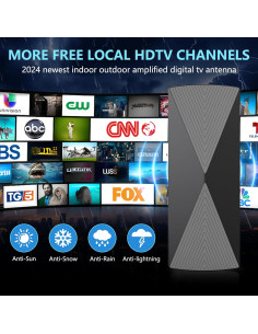 Antena de TV Digital HD Oyned AN-3040 Interior/Exterior 1200 km 2