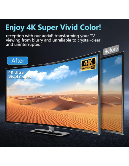 Antena de TV Digital HD Oyned AN-3040 Interior/Exterior 1200 km