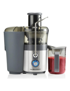 Extractor de Jugo Hamilton Beach 850W, Jarra 1.18L, Plata