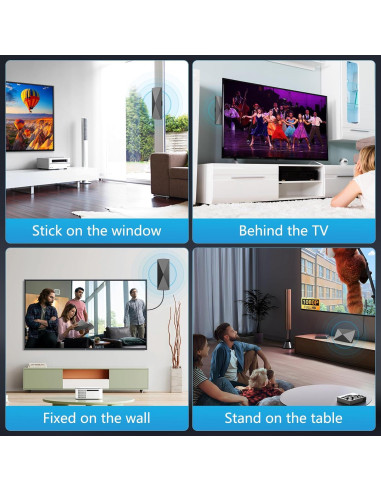 Antena de TV Digital HD Oyned AN-3040 Interior/Exterior 1200 km