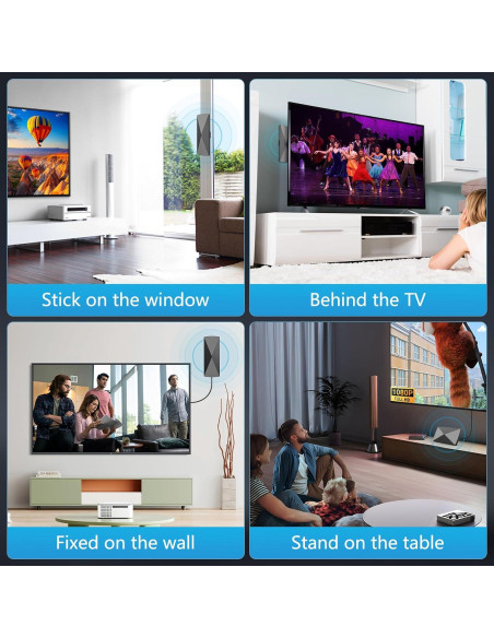 Antena de TV Digital HD Oyned AN-3040 Interior/Exterior 1200 km