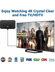 Antena de TV Digital Interior XIANGLYO 4K 1080p con Amplificador 2