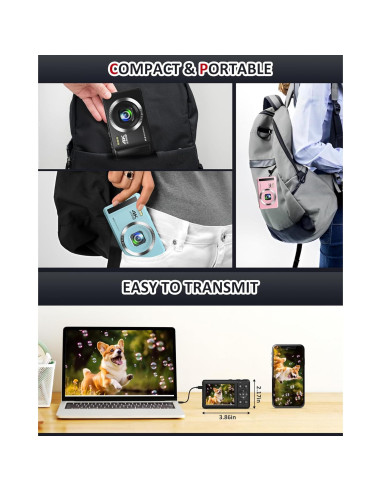 Cámara Digital LinSewsy DC065 44MP 4K Zoom 16X Compacta