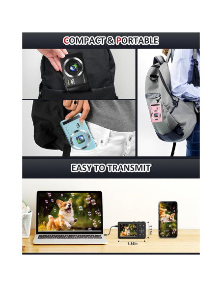 Cámara Digital LinSewsy DC065 44MP 4K Zoom 16X Compacta