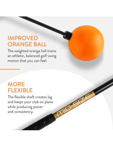 Entrenador de Swing de Golf Orange Whip Mediano 110 cm