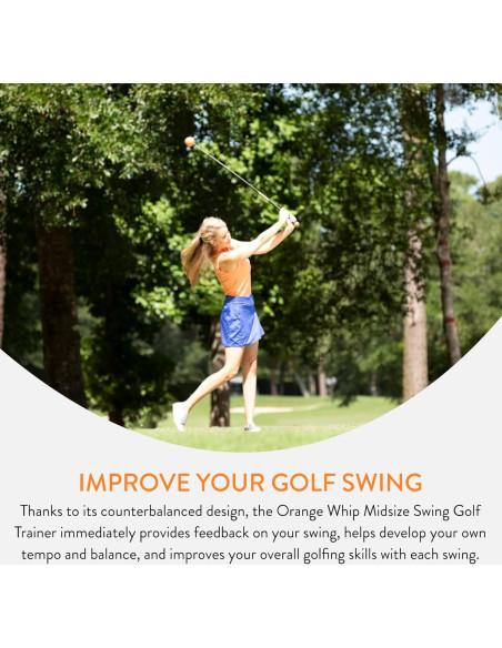 Entrenador de Swing de Golf Orange Whip Mediano 110 cm