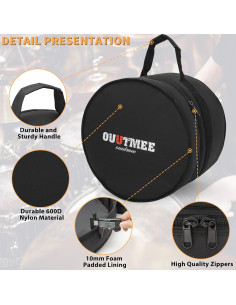 Juego de 5 bolsas de tambor acolchadas OUUTMEE 10 mm 2