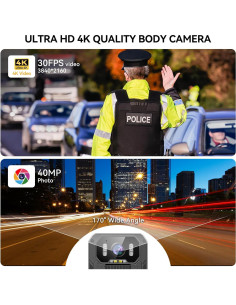 Cámara Corporal SYDYAM R1 4K UHD 64GB Impermeable IP68 2