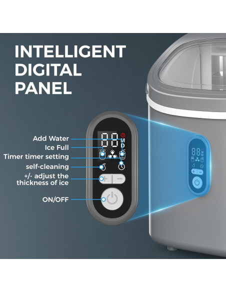 Máquina de Hielo COWSAR 30 kg/día Portátil Gris