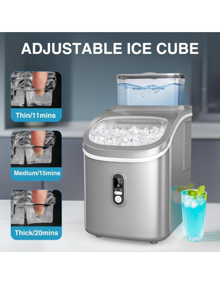 Máquina de Hielo COWSAR 30 kg/día Portátil Gris