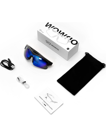 Gafas de Ciclismo WOWRIO Bluetooth UV400 Impermeables 40g