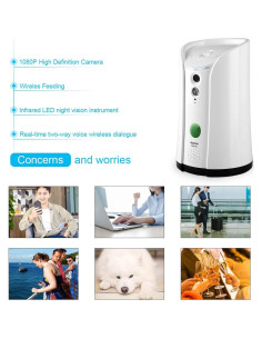 Dispensador de golosinas para perros SKYMEE con cámara Full HD 2