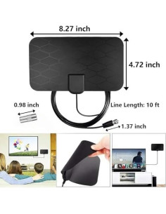 Antena Digital HD Interior Galkvoz 4K 1080P Amplificada 3m 2