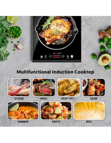 Placa de Inducción Portátil iSiLER 1800W 17cm Táctil