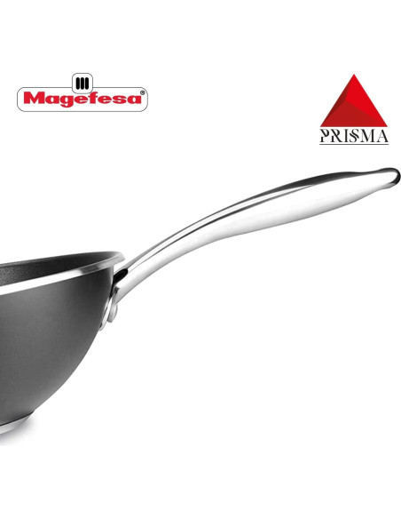 Wok MAGEFESA Prisma 27.94 cm Acero Inoxidable Antiadherente