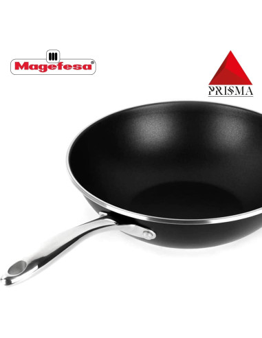 Wok MAGEFESA Prisma 27.94 cm Acero Inoxidable Antiadherente