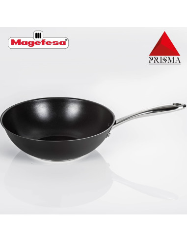 Wok MAGEFESA Prisma 27.94 cm Acero Inoxidable Antiadherente