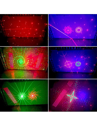 Luz Láser de Fiesta KisMee DQ-R60 RGBP Control Remoto