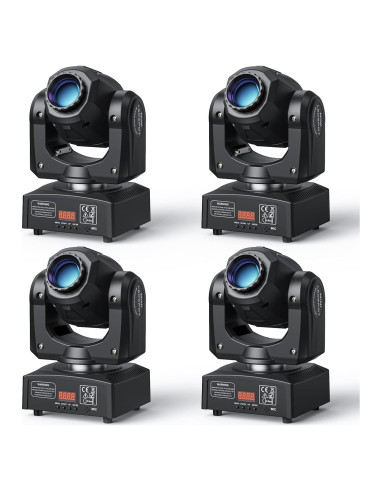 Luces de Cabeza Móvil U`King 50W 7 Colores DMX para Eventos