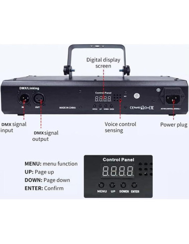 Luz Láser de Fiesta KisMee DQ-R60 RGBP Control Remoto
