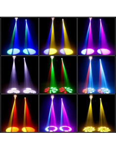 Luces de Cabeza Móvil U`King 50W 7 Colores DMX para Eventos 2